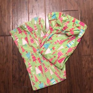 Kim Rogers Christmas pajama set with red slippers